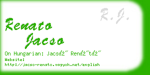 renato jacso business card